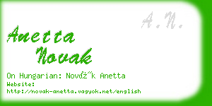 anetta novak business card